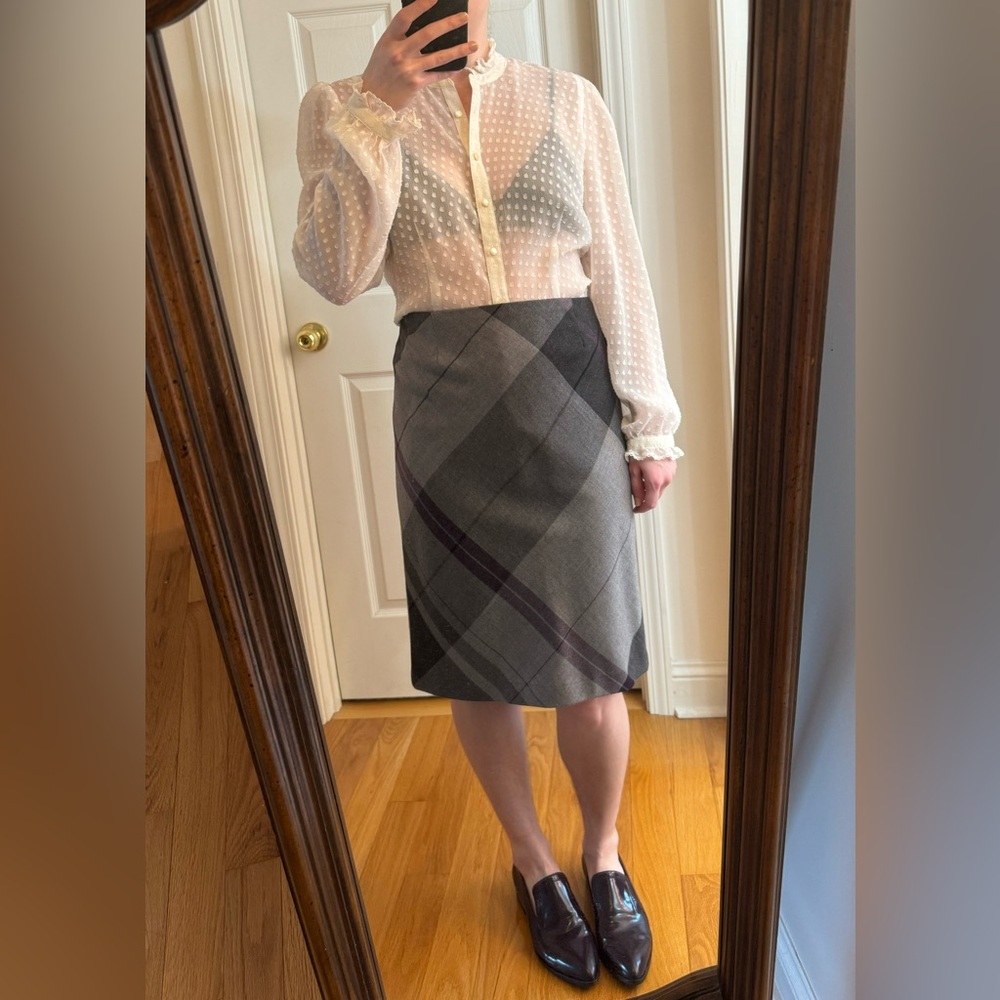 *3 for $9* Vintage Wool Plaid Midi